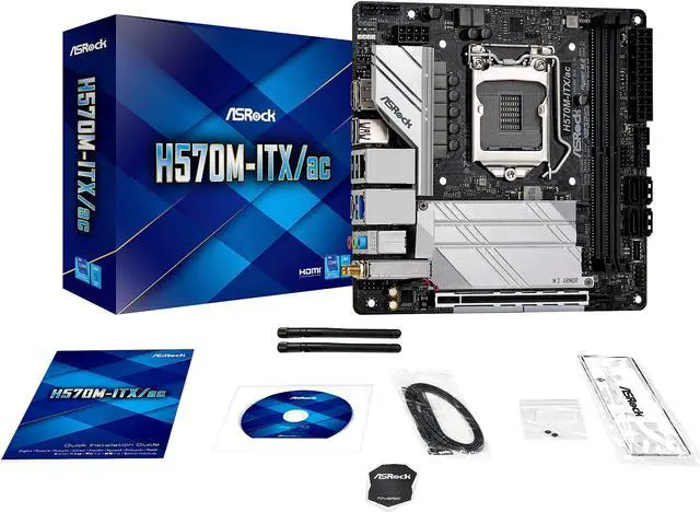 Alt view image 7 of 9 - ASRock H570M-ITX/AC LGA 1200 Intel H570 Mini ITX Intel Motherboard