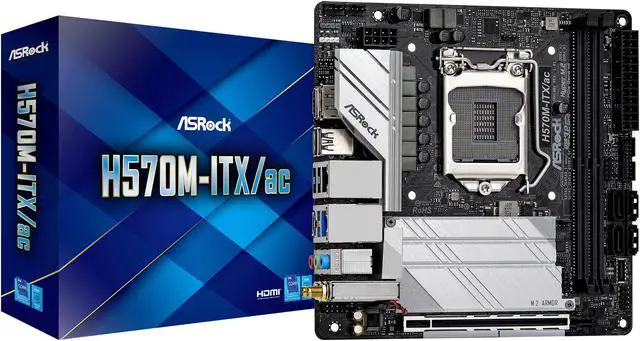 Alt view image 9 of 9 - ASRock H570M-ITX/AC LGA 1200 Intel H570 Mini ITX Intel Motherboard