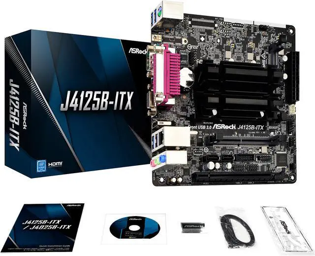 Alt view image 7 of 8 - ASRock J4125B-ITX Intel Celeron Quad-Core Processor J4125 (up to 2.7 GHz) Mini ITX Motherboard / CPU / VGA Combo