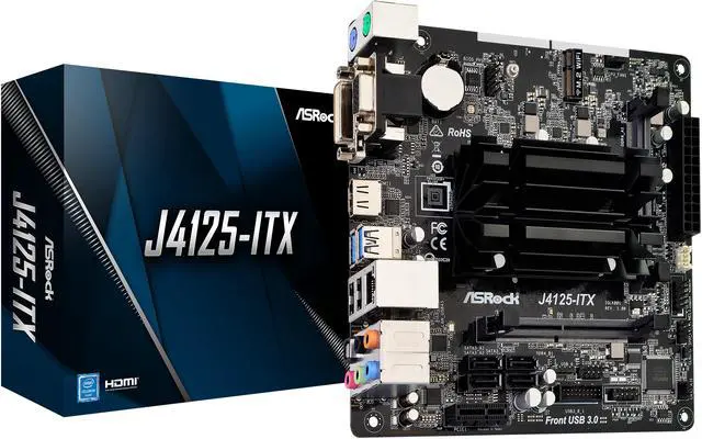 Alt view image 9 of 9 - ASRock J4125-ITX Intel Celeron Quad-Core Processor J4125 (up to 2.7 GHz) Mini ITX Motherboard / CPU / VGA Combo