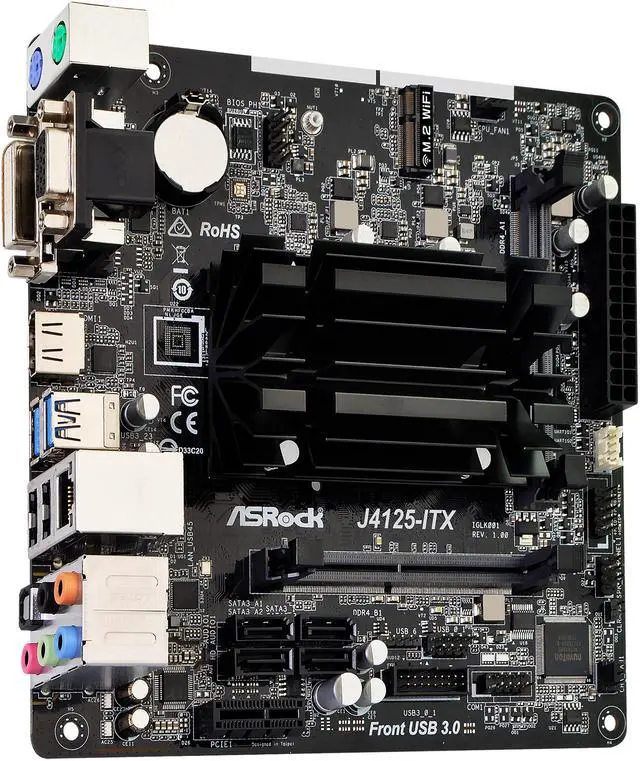 Alt view image 3 of 9 - ASRock J4125-ITX Intel Celeron Quad-Core Processor J4125 (up to 2.7 GHz) Mini ITX Motherboard / CPU / VGA Combo