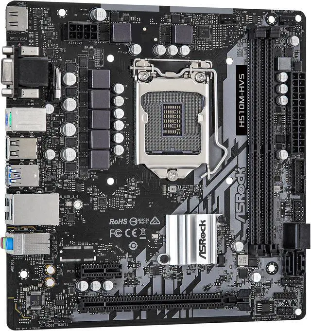 Used - Very Good: ASRock H510M-HVS LGA 1200 Micro ATX Intel