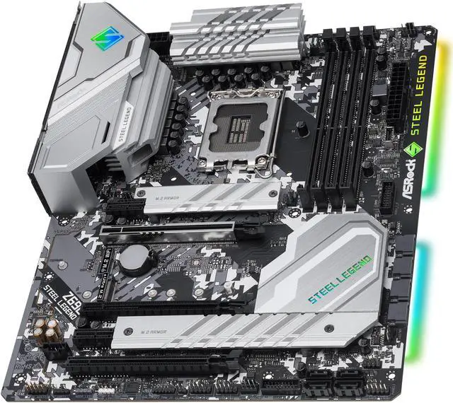 Alt view image 6 of 12 - ASRock Z690 Steel Legend LGA 1700 (14th,13th,12th Gen) Intel Z690 SATA 6Gb/s DDR4 ATX Intel Motherboard