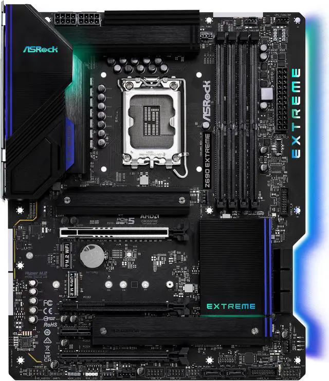 Alt view image 2 of 13 - ASRock Z690 EXTREME LGA 1700 (14th,13th,12th Gen) Intel Z690 SATA 6Gb/s DDR4 ATX Intel Motherboard