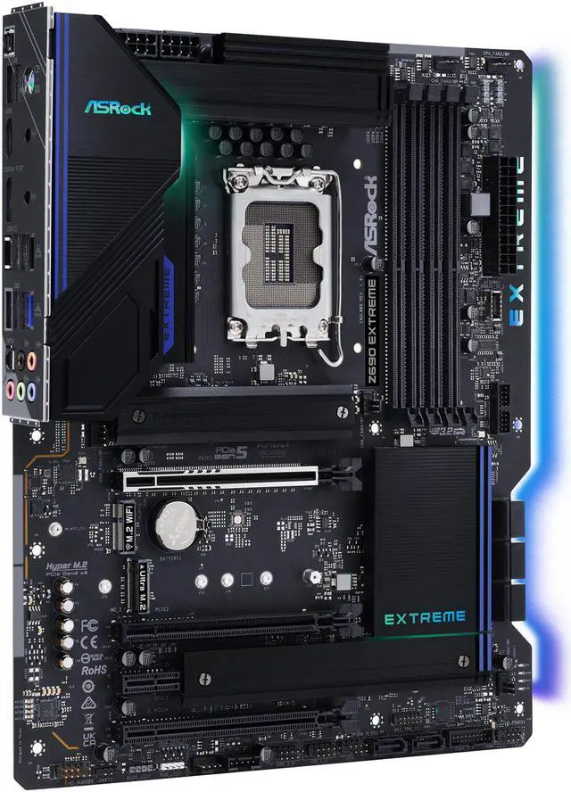 Alt view image 4 of 13 - ASRock Z690 EXTREME LGA 1700 (14th,13th,12th Gen) Intel Z690 SATA 6Gb/s DDR4 ATX Intel Motherboard