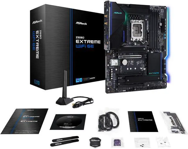 Alt view image 11 of 13 - ASRock Z690 EXTREME WiFi 6E LGA 1700 (14th,13th,12th Gen) Intel Z690 SATA 6Gb/s DDR4 ATX Intel Motherboard