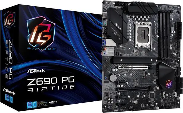 Alt view image 13 of 13 - ASRock Z690 PG Riptide LGA 1700 (14th,13th,12th Gen) Intel Z690 SATA 6Gb/s DDR4 ATX Intel Motherboard