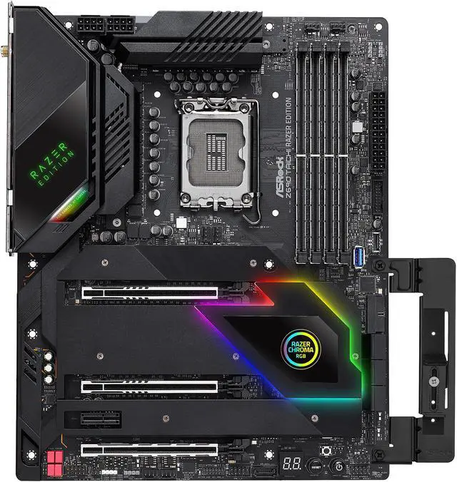 Alt view image 4 of 11 - ASRock Z690 Taichi Razer Edition LGA 1700 (14th,13th,12th Gen) Intel Z690 SATA 6Gb/s DDR5 ATX Intel Motherboard