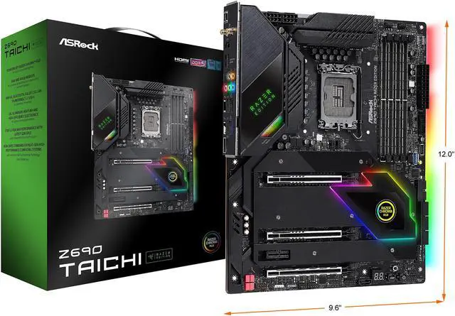 Alt view image 11 of 11 - ASRock Z690 Taichi Razer Edition LGA 1700 (14th,13th,12th Gen) Intel Z690 SATA 6Gb/s DDR5 ATX Intel Motherboard