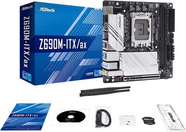 Alt view image 9 of 10 - ASRock Z690M-ITX/ax LGA 1700 (14th,13th,12th Gen) Intel Z690 SATA 6Gb/s DDR4 Mini ITX Intel Motherboard
