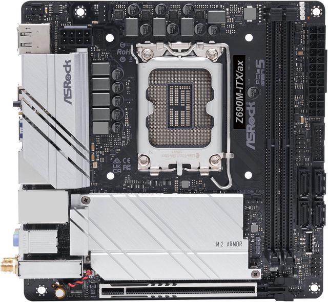 ASRock Z690M-ITX/ax LGA 1700 (14th,13th,12th Gen) DDR4 Mini ITX 