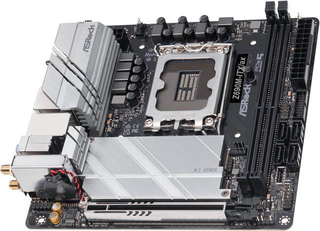 Alt view image 6 of 10 - ASRock Z690M-ITX/ax LGA 1700 (14th,13th,12th Gen) Intel Z690 SATA 6Gb/s DDR4 Mini ITX Intel Motherboard