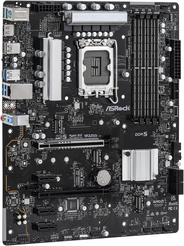 Alt view image 7 of 10 - ASRock Z690 Phantom Gaming 4/D5 LGA 1700 (14th,13th,12th Gen) DDR5 ATX Intel Z690 Intel Motherboard