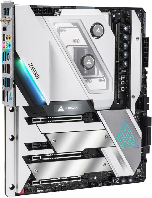 Alt view image 3 of 9 - ASRock Z690 AQUA OC LGA 1700 (14th,13th,12th Gen) DDR5 Intel Z690 SATA 6Gb/s Extended ATX Intel Motherboard