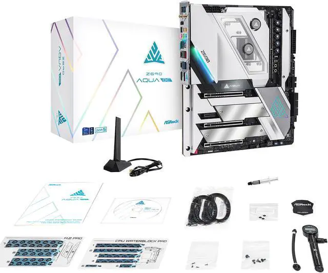 Alt view image 7 of 9 - ASRock Z690 AQUA OC LGA 1700 (14th,13th,12th Gen) DDR5 Intel Z690 SATA 6Gb/s Extended ATX Intel Motherboard