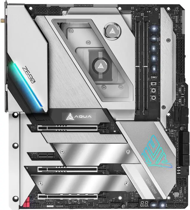 Alt view image 2 of 9 - ASRock Z690 AQUA OC LGA 1700 (14th,13th,12th Gen) DDR5 Intel Z690 SATA 6Gb/s Extended ATX Intel Motherboard