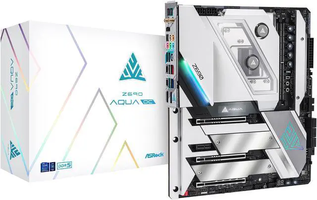 Alt view image 9 of 9 - ASRock Z690 AQUA OC LGA 1700 (14th,13th,12th Gen) DDR5 Intel Z690 SATA 6Gb/s Extended ATX Intel Motherboard