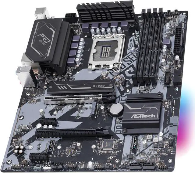 Alt view image 4 of 9 - ASRock B660 PRO RS LGA 1700 Intel B660 SATA 6Gb/s DDR4 ATX Motherboard