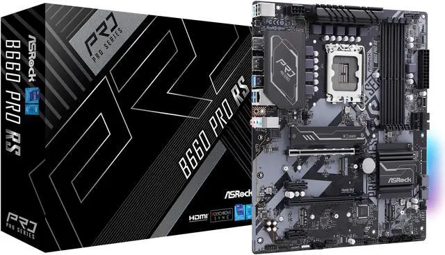 Alt view image 9 of 9 - ASRock B660 PRO RS LGA 1700 Intel B660 SATA 6Gb/s DDR4 ATX Motherboard