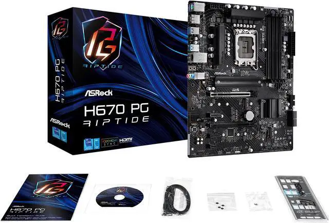 Alt view image 8 of 10 - ASRock H670 PG RIPTIDE LGA 1700 Intel H670 SATA 6Gb/s DDR4 ATX Motherboard