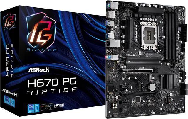 Alt view image 10 of 10 - ASRock H670 PG RIPTIDE LGA 1700 Intel H670 SATA 6Gb/s DDR4 ATX Motherboard
