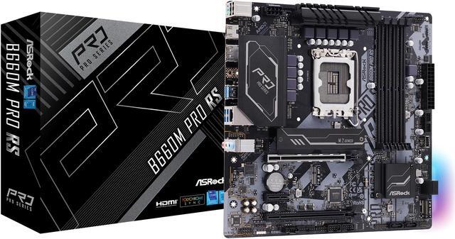 Alt view image 9 of 9 - ASRock B660M PRO RS LGA 1700 Intel B660 SATA 6Gb/s DDR4 Micro ATX Motherboard