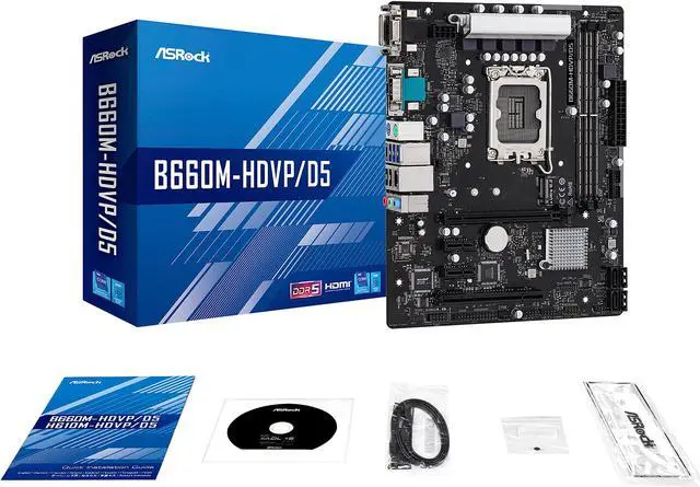 Alt view image 6 of 8 - ASRock B660M-HDVP/D5 LGA 1700 Intel B660 SATA 6Gb/s DDR5 Micro ATX Intel Motherboard