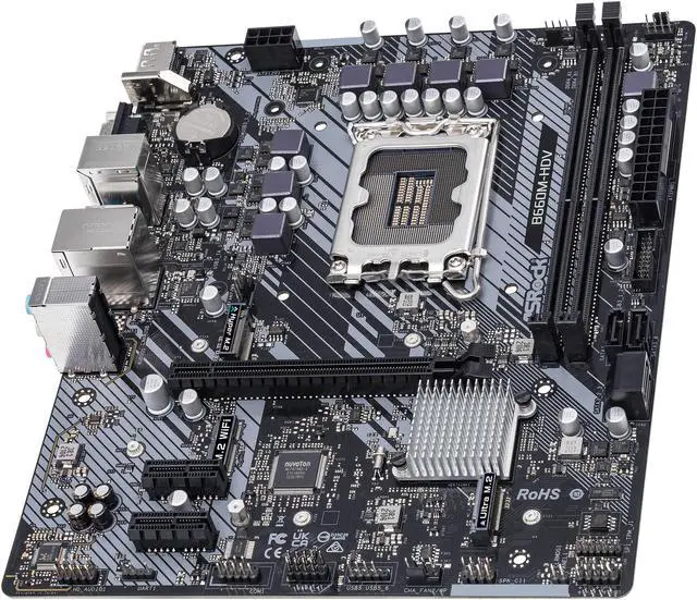 Alt view image 4 of 9 - ASRock B660M-HDV LGA 1700 Intel B660 SATA 6Gb/s DDR4 Micro ATX Motherboard