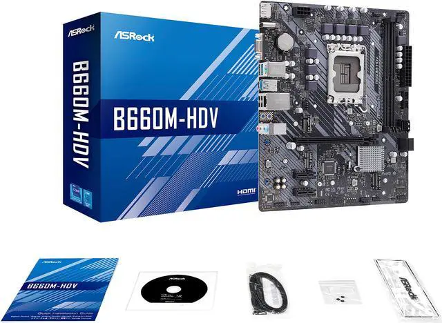 Alt view image 7 of 9 - ASRock B660M-HDV LGA 1700 Intel B660 SATA 6Gb/s DDR4 Micro ATX Motherboard