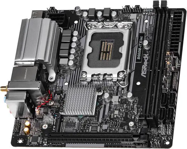 Alt view image 4 of 10 - ASRock B660M-ITX/AC LGA 1700 Intel B660 SATA 6Gb/s DDR4 Mini ITX Motherboard