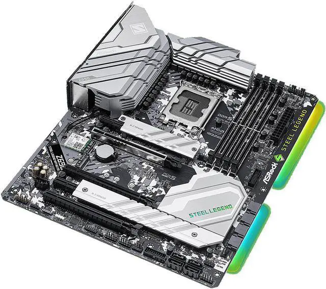 Alt view image 5 of 7 - ASRock Z690 STEEL LEGEND WIFI 6E/D5 LGA 1700 (14th,13th,12th Gen) Intel Z690 SATA 6Gb/s ATX Intel Motherboard