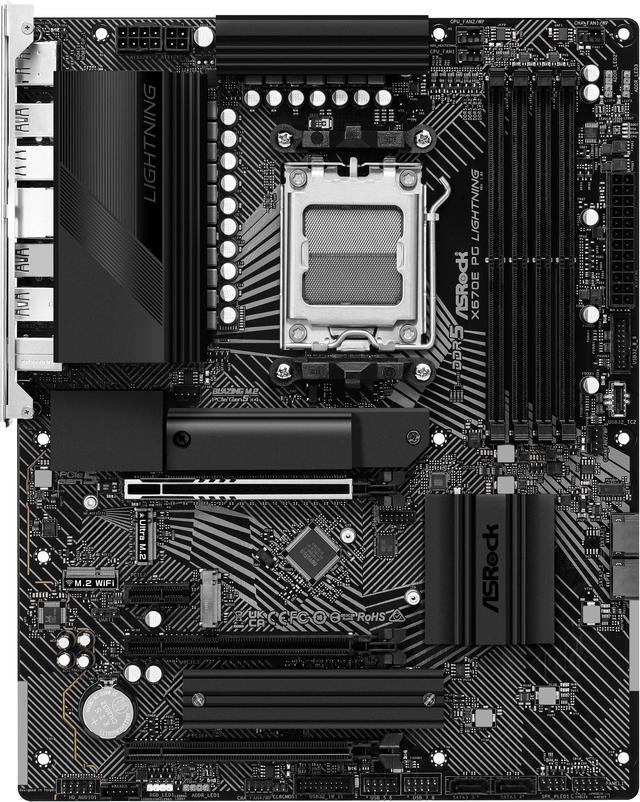 ASRock X670E PG Lightning AM5 ATX Motherboard. 4xDDR5 slots, PCIE