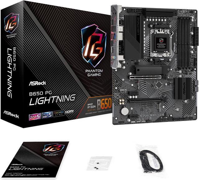 Alt view image 7 of 7 - ASRock B650 PG LIGHTING AM5 ATX Motherboard, 4 slots DDR5, PCIE 4.0 x16, 3 M.2 slots, 2.5Gb Lan, 7.1 Nahimic Audio , Rear USB3.2 Gen2X2 Type_C , 14+2+1 Power Phase, AMD CrossFire.