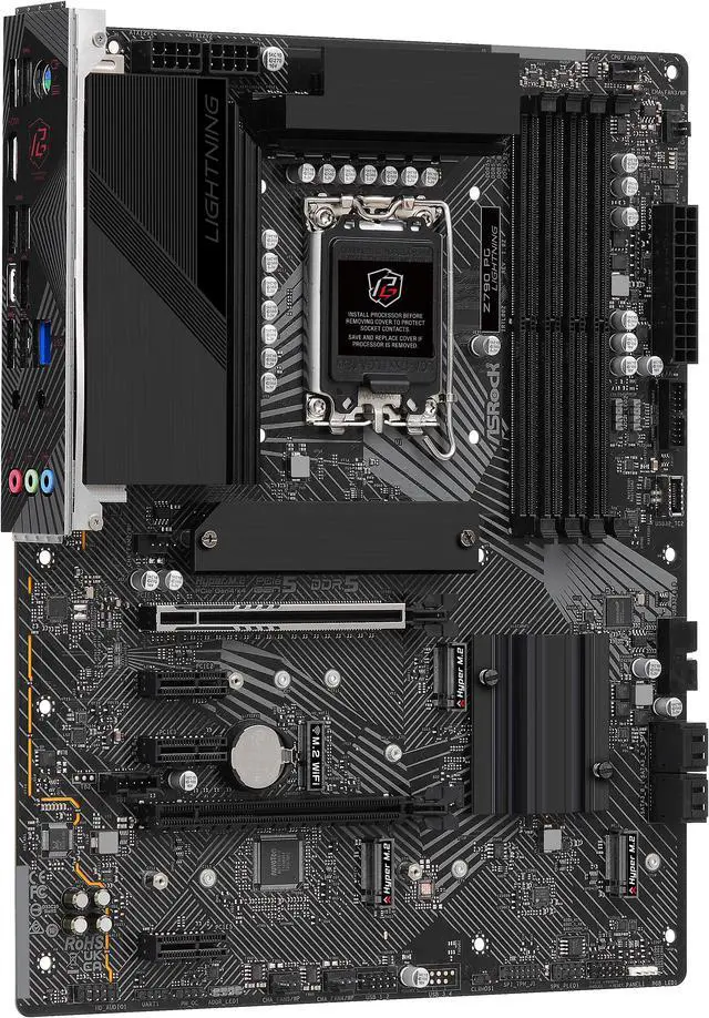 Alt view image 5 of 8 - ASRock Z790 PG Lightning Intel LGA1700 (14th,13th,12th Gen) ATX Motherboard, 4 slots DDR5, PCIE 5.0 x16,  Quad Hyper M.2 slots, 2.5Gb Lan, 7.1 Nahimic Audio, Front USB3.2 Gen2X2 Type_C, 14+1+1 Power Phase