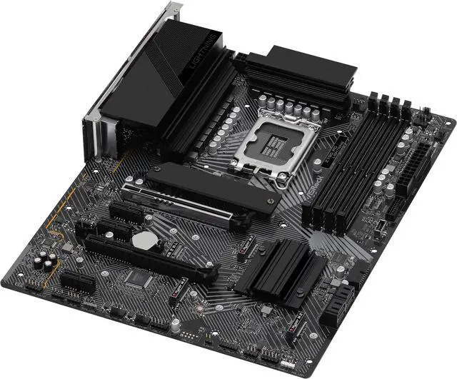Alt view image 7 of 8 - ASRock Z790 PG Lightning Intel LGA1700 (14th,13th,12th Gen) ATX Motherboard, 4 slots DDR5, PCIE 5.0 x16,  Quad Hyper M.2 slots, 2.5Gb Lan, 7.1 Nahimic Audio, Front USB3.2 Gen2X2 Type_C, 14+1+1 Power Phase