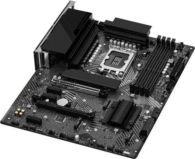 Alt view image 3 of 8 - ASRock Z790 PG LIGHTNING/D4 Intel LGA1700 (14th,13th,12th Gen) ATX Mainboard, 4 slots DDR4, PCIE 5.0 x16, Quad M.2 slots 7.1 Nahimic Audio, USB3.2 Gen2 Type-c, 14+1+1 Power Phase