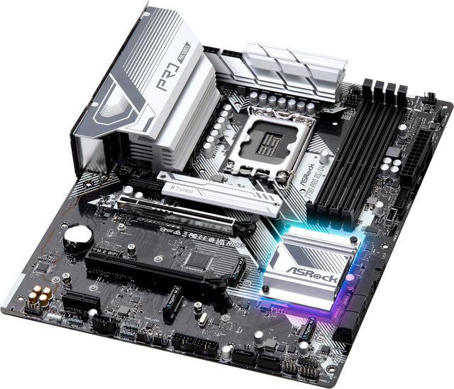 ASRock Z790 PRO RS/D4 Intel LGA1700 ATX Mainboard, 4 slots DDR4, PCIE 5.0  x16, HDMI 2.1port 2.5Gb, Quad M.2 slots 7.1 Nahimic Audio, USB3.2 Gen2
