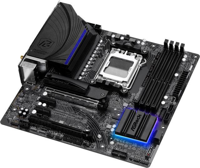 Alt view image 6 of 7 - ASRock B650M PG RIPTIDE WIFI AM5 Micro-ATX Motherboard, 4 slots DDR5, 2x PCIe 4.0 x16 Slot,  Dual M.2 slots, 2.5Gb Lan, WI-FI AX,  7.1 Nahimic Audio ,  Rear  USB3.2 Gen2X2 Type_C ,  12+2+1 Power Phase