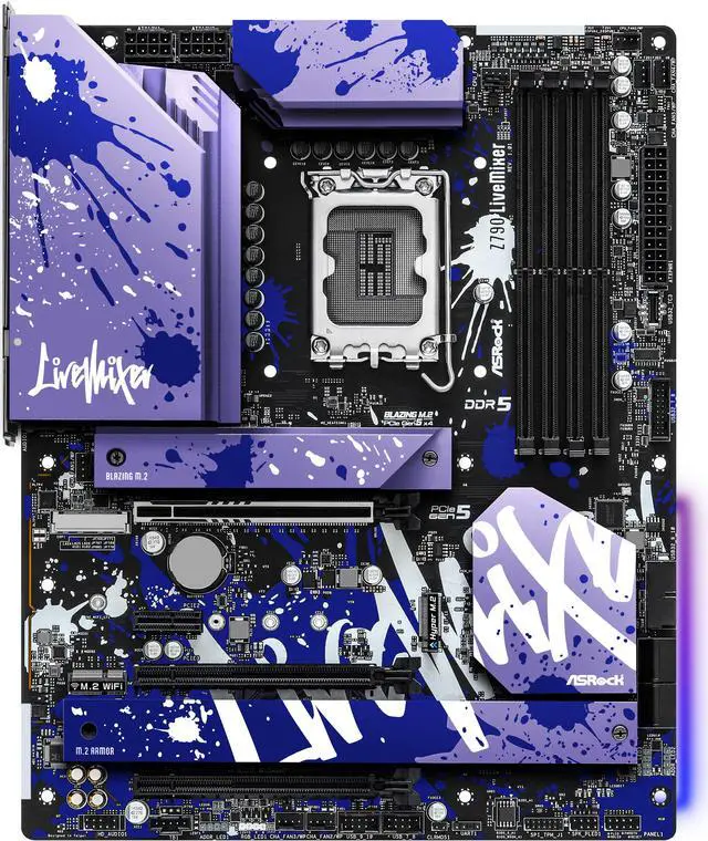 Alt view image 2 of 7 - ASRock Z790 LiveMixer Intel LGA1700 (14th,13th,12th Gen) ATX Mainboard, 4 slots DDR5, PCIE 5.0 x16, 2.5Gb Lan, 7.1 Nahimic Audio, Front USB3.2 Gen2X2 Type_C, 14+1+1 Power Phase, AMD Crossfire support