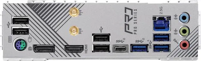 Alt view image 4 of 5 - ASRock PRO Z790 PRO RS WiFi Intel LGA1700 (14th,13th,12th Gen) ATX Motherboard, 4 DDR5 Slots, PCIE 5.0x16, Realtek ALC897 7.1 CH, Dragon 2.5G LAN, WiFi 6E+Bluetooth, 8 SATA3, 4 Hyper M.2 (PCIe Gen4x4)