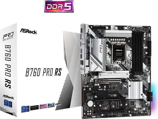 Alt view image 2 of 4 - ASRock B760 Pro RS LGA 1700 DDR5 ATX Motherboard