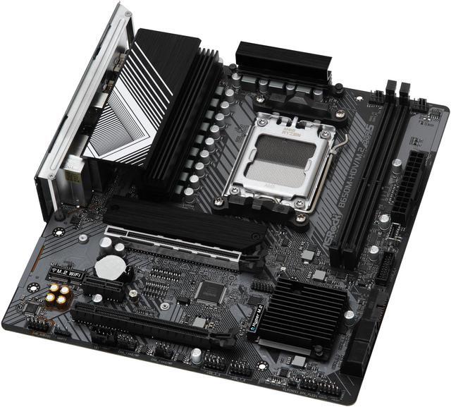 Alt view image 4 of 6 - ASRock B650M-HDV/M.2 Socket AM5 Ryzen 7000 Micro ATX Motherboard