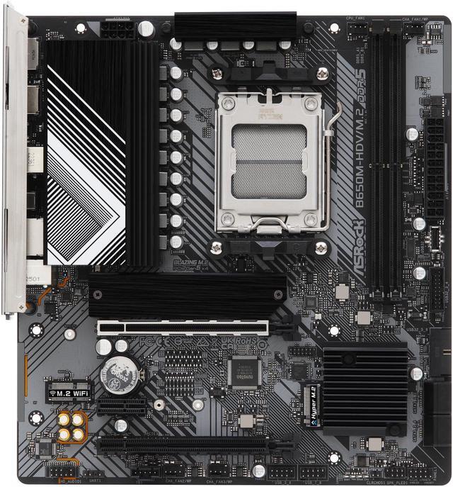 Alt view image 3 of 6 - ASRock B650M-HDV/M.2 Socket AM5 Ryzen 7000 Micro ATX Motherboard