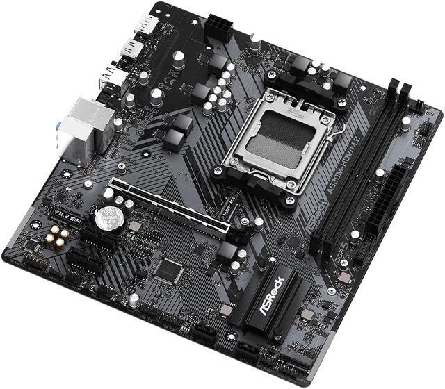 Alt view image 4 of 6 - ASRock A620M-HDV/M.2 AM5 Micro ATX Motherboard, supports up to 65W AM5 Ryzen™ 7000 Series Processors