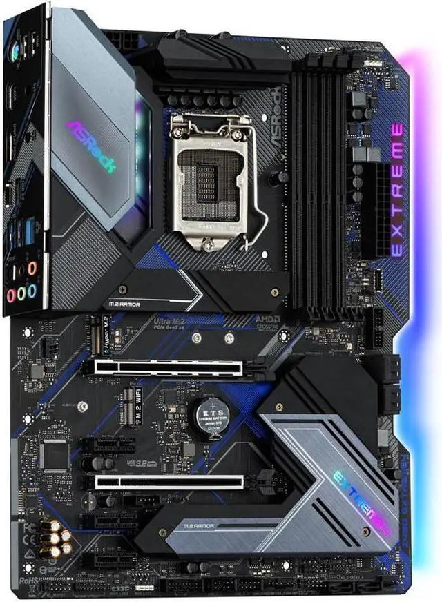 Alt view image 4 of 4 - ASRock Z490 Extreme4 LGA 1200 Intel Z490 SATA 6Gb/s ATX Intel Motherboard
