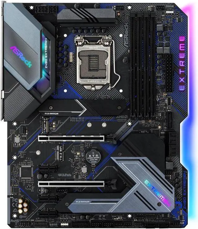 Alt view image 2 of 4 - ASRock Z490 Extreme4 LGA 1200 Intel Z490 SATA 6Gb/s ATX Intel Motherboard