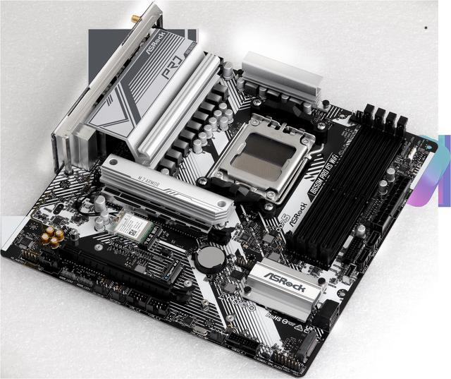Alt view image 4 of 6 - ASRock B650M Pro RS WiFi AM5 AMD B650 Micro ATX Motherboard
