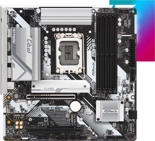 Alt view image 4 of 6 - ASRock B760M PRO RS LGA 1700 Intel B760 Micro ATX Motherboard