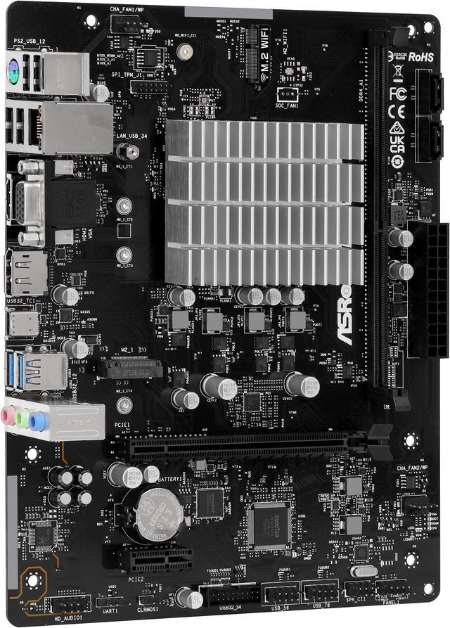 ASRock N100M Micro ATX (280) Motherboards - Intel, 1 DDR4 DIMM, 2