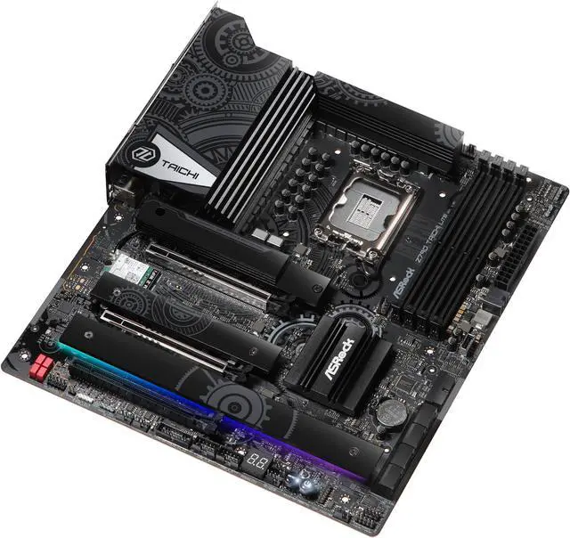 Alt view image 3 of 7 - ASRock Z790 Taichi Lite LGA 1700 (14th,13th,12th Gen) DDR5 Intel Z790 SATA 6Gb/s Extended ATX Motherboard